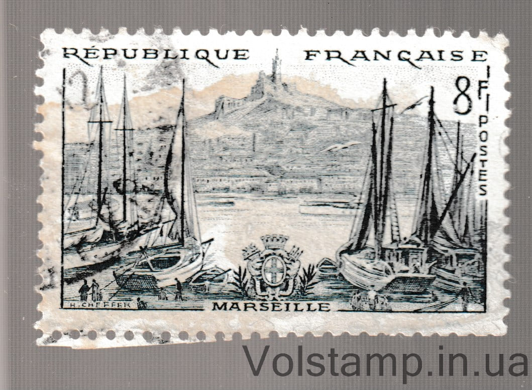 1955 Франция Марка с серии (Марсель) Гашеная №1065