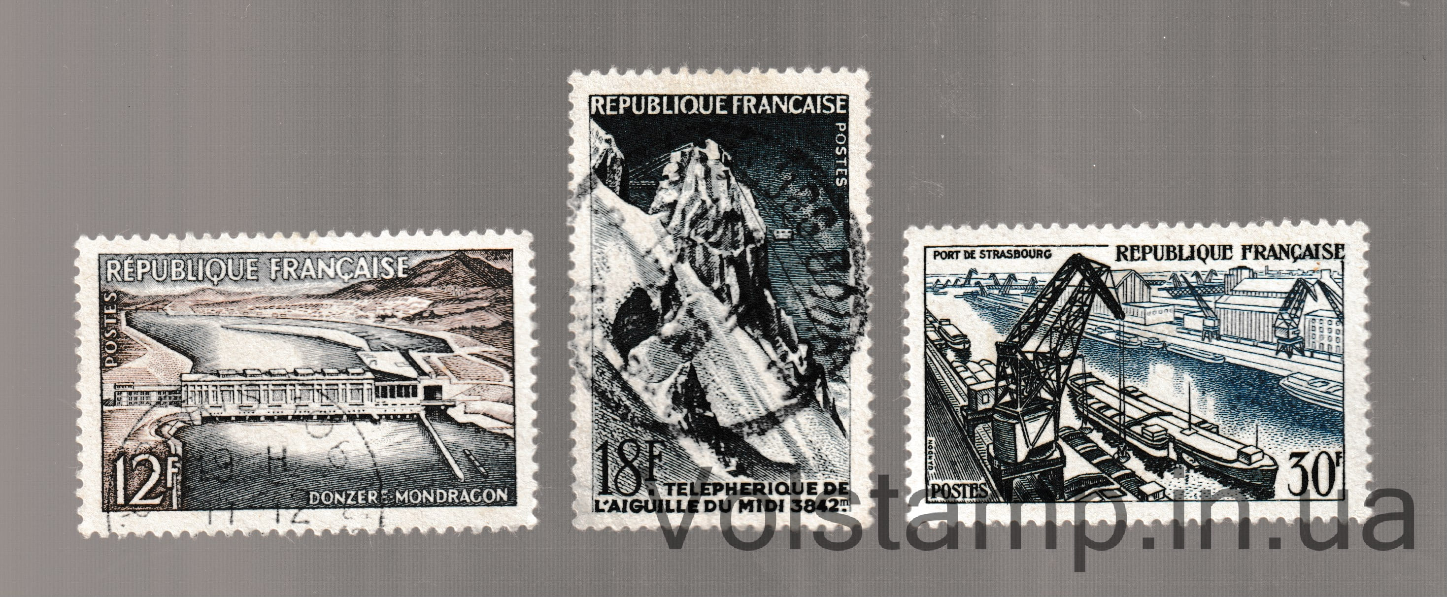 France Stamp Series (Technical Achievements) Used №1106-1108 1956 France Stamp Series (Technical Achievements) Used №1106-1108