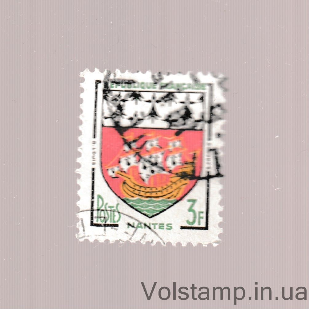 1958 Франция Марка с серии (Нант) Гашеная №1222