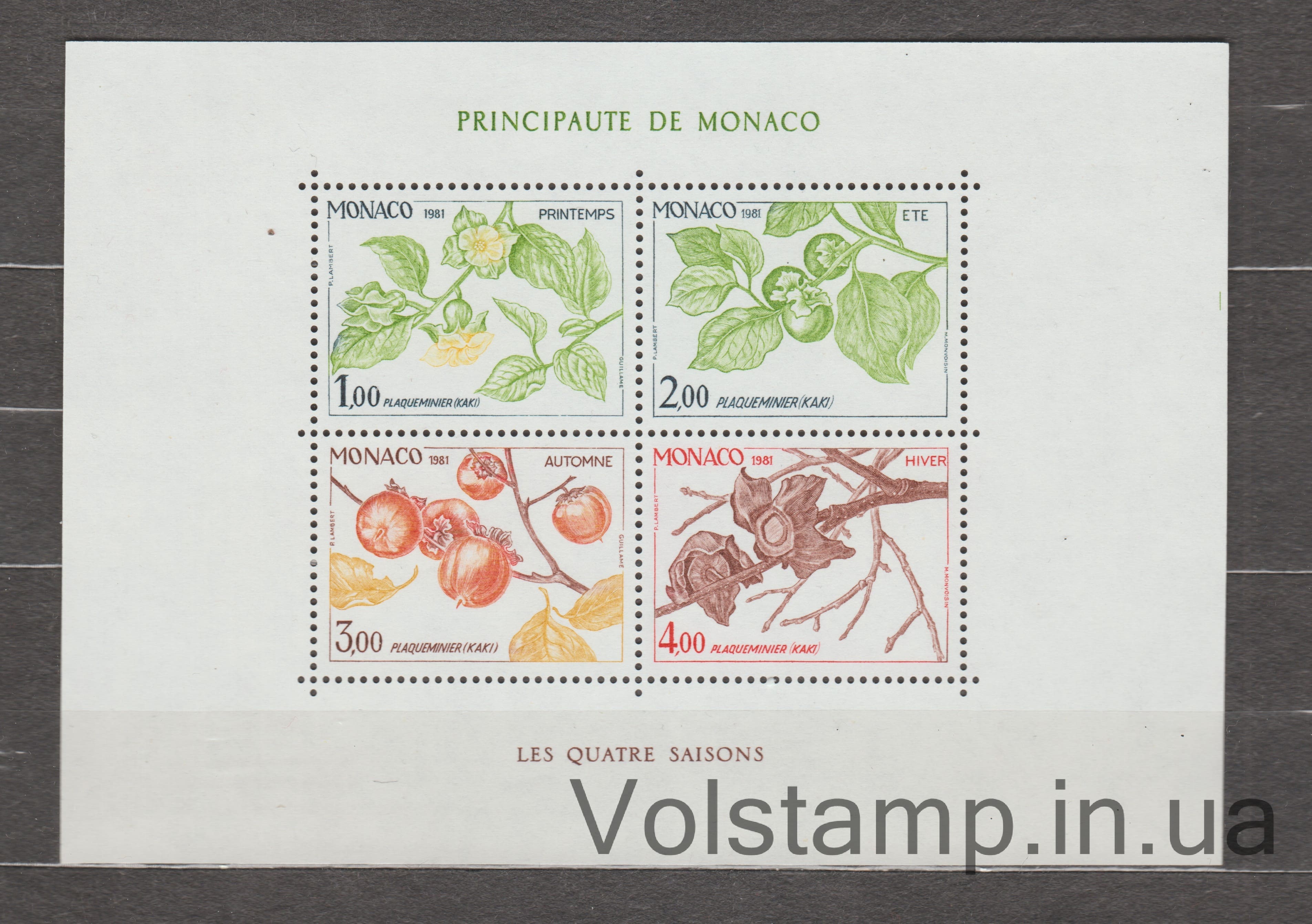 1981 Монако Блок (Хурма в четыре времени года) MNH №БЛ18