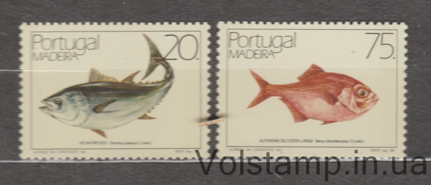 Мадейра, Острова Серия марок (Морские виды Мадейры) MNH №104-105 1986 Мадейра, Острова Серия марок (Морские виды Мадейры) MNH №104-105
