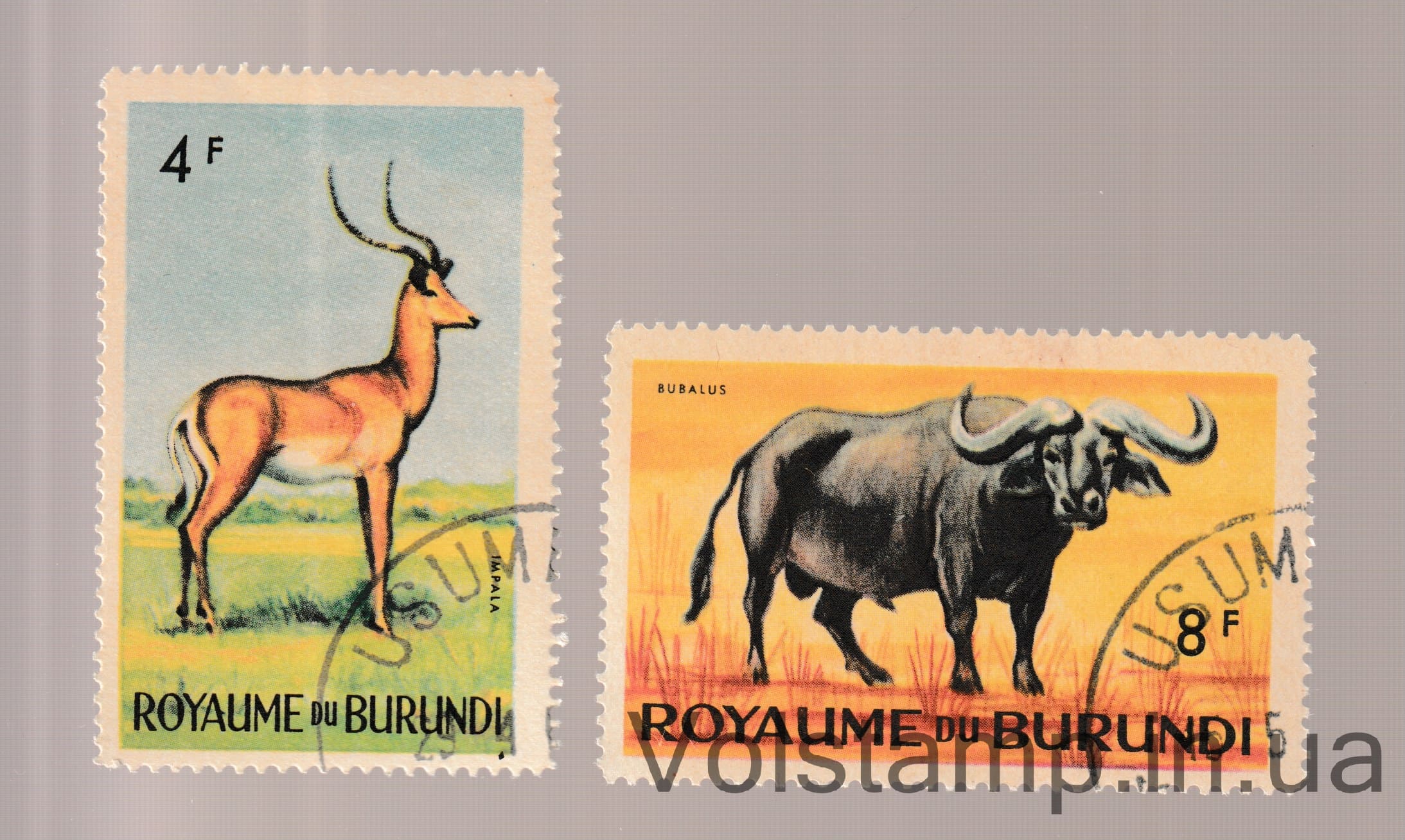 Burundi Incomplete stamp series (Fauna) Used №93, 96 1964 Burundi Incomplete stamp series (Fauna) Used №93, 96