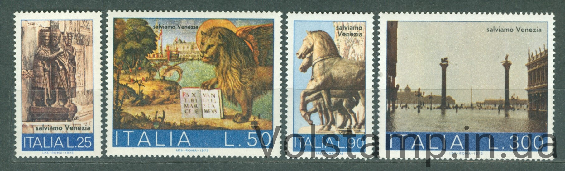 1973 Италия Серия марок (Кампания Спасти Венецию, ЮНЕСКО, скульптуры) MNH №1400-1403