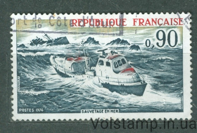 1974 Франция Марка (Спасение на море, корабли) Гашеная №1871