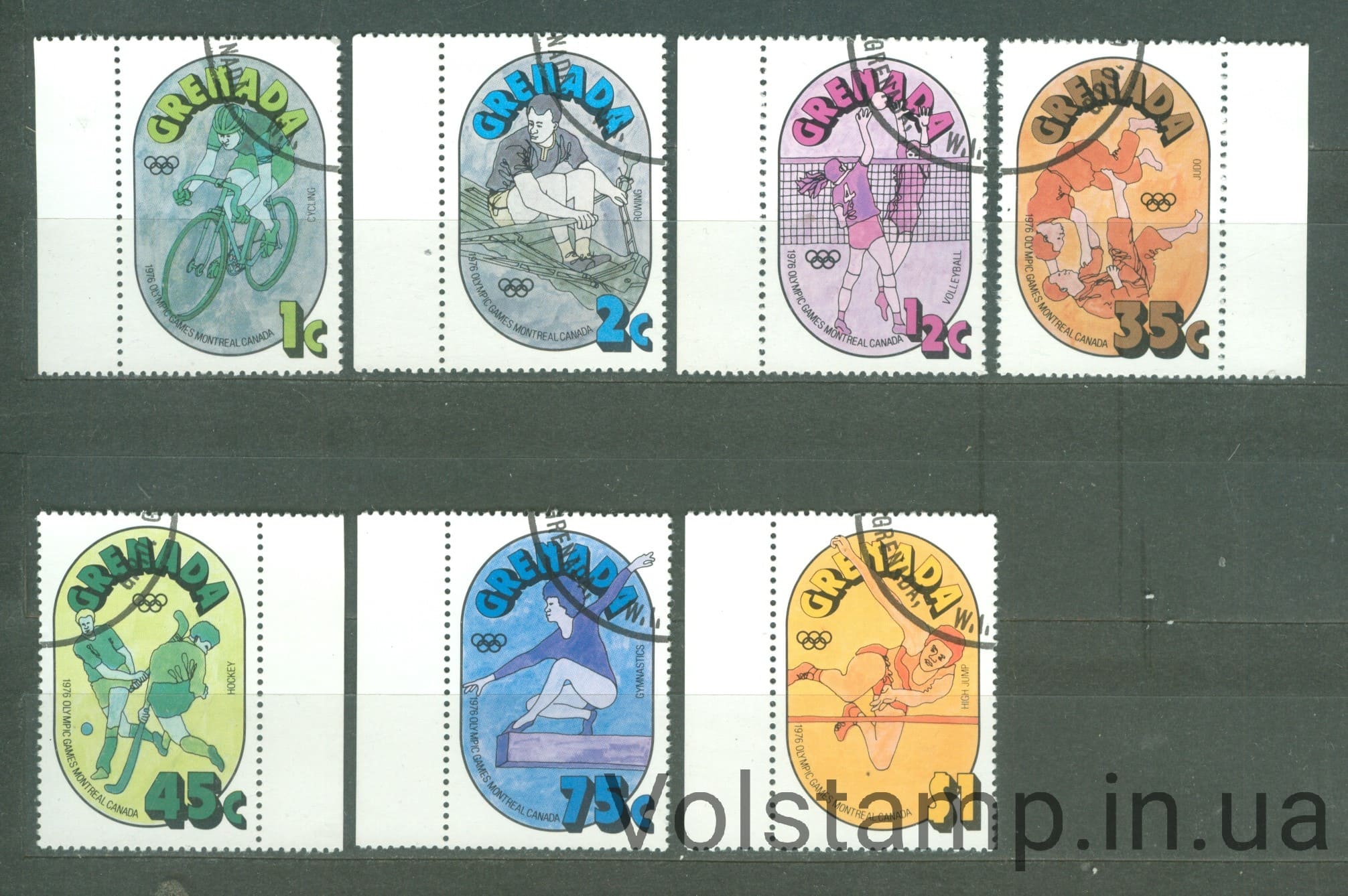 1976 Гренада Серия марок (Летние Олимпийские игры 1976 года – Монреаль) Гашеные №765-771
