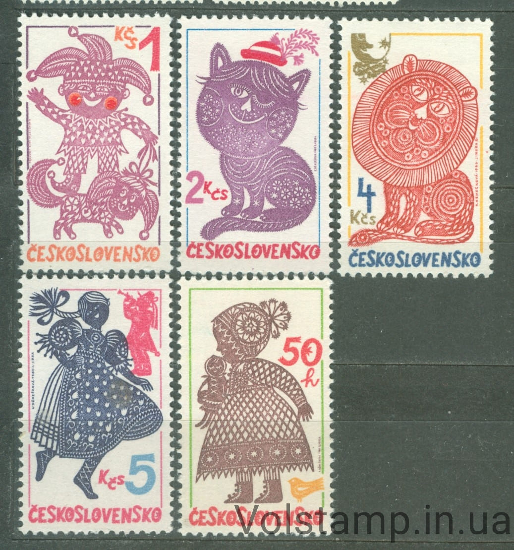 1980 Чехословакия Серия марок (Графические вырезы Корнелии Немецковой, искусство) MNH №2578-2582