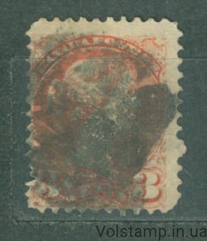 1870-1873 Канада Марка (Королева Вікторія, особистість) Гашена №28