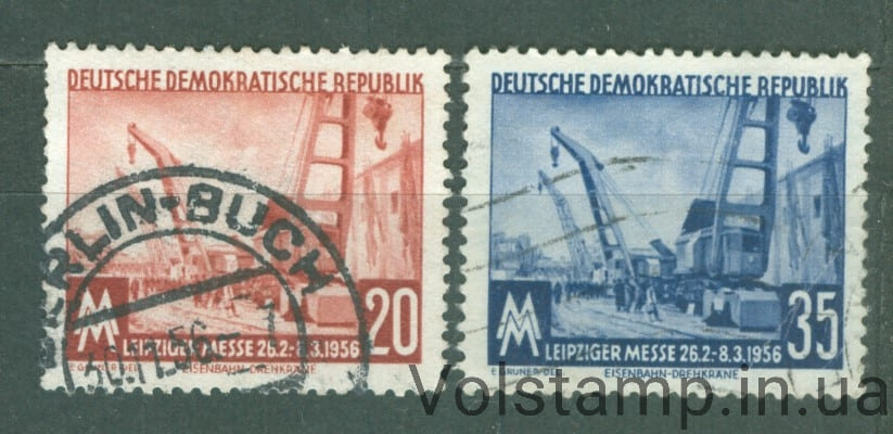 1956 ГДР Серия марок (Лейпцигская весенняя ярмарка 1956 г) Гашеные №518-519
