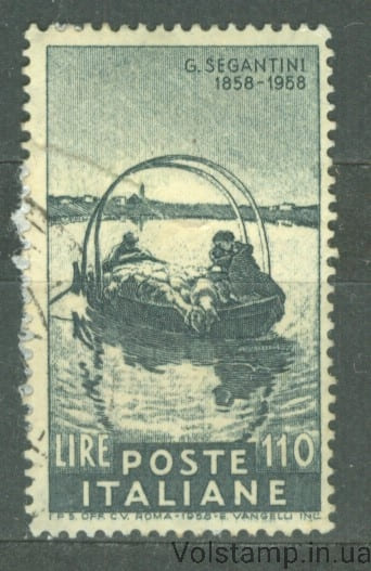 1958 Италия Марка (100-летие со дня рождения Джованни Сегантини (1858-1899)) Гашеная №1014