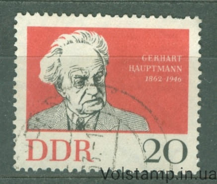 1962 НДР Марка (Г. Гауптманн) Гашена №925