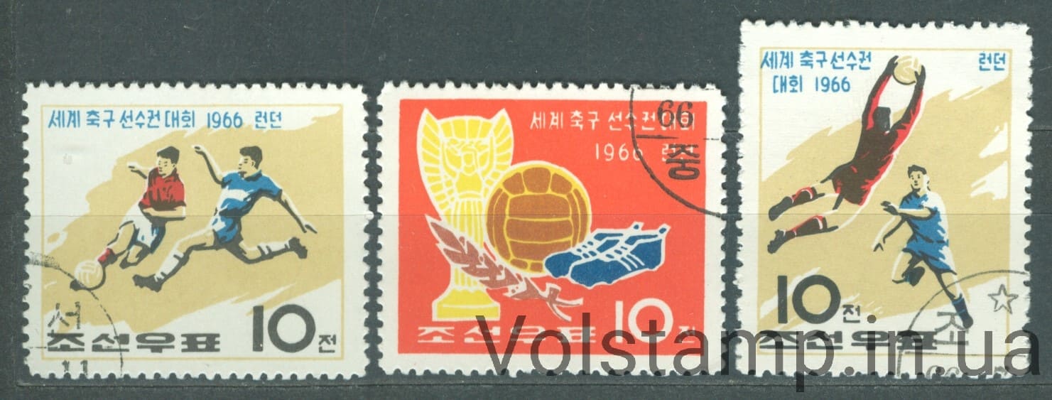 1966 Северная Корея Серия марок (Футболист) Гашеные №711-713