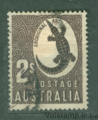 1948 Австралия Марка (Искусство аборигенов - Крокодил Джонстона) Гашеная №186