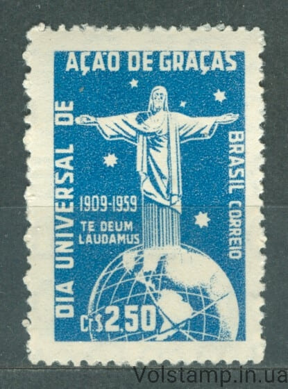 Бразилия Марка (День Благодарения, статуи) MNH №968 1959 Бразилия Марка (День Благодарения, статуи) MNH №968