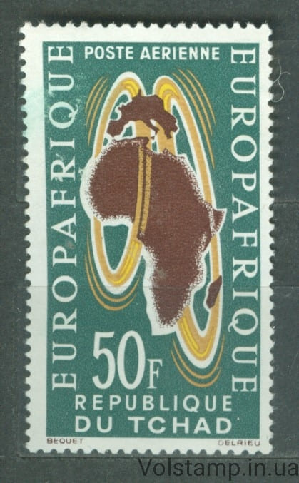 1963 Чад Марка (Эмблема Европы, карта) MNH №100