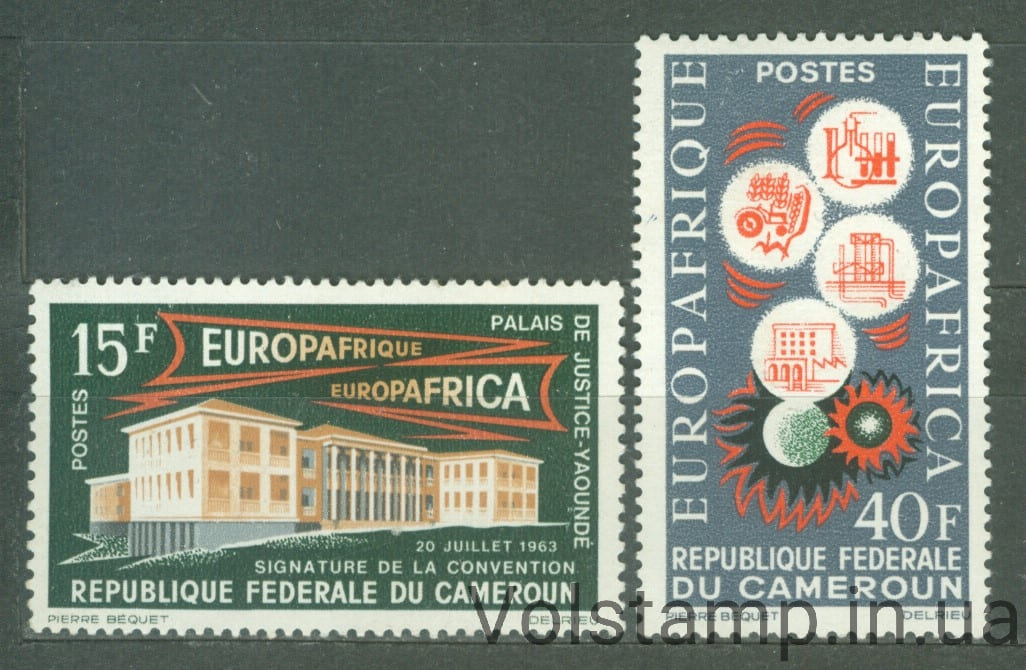 1964 Камерун Серия марок (1-я годовщина Европейско-Африканской экономической конвенции) MNH №408-409