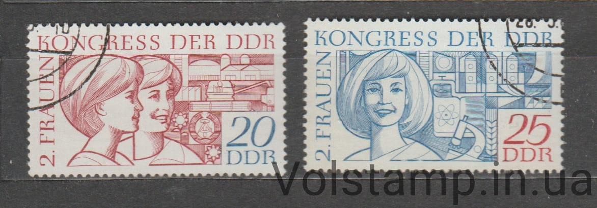 1969 ГДР Серия марок (Национальный женский конгресс) Гашеные №1474-1475