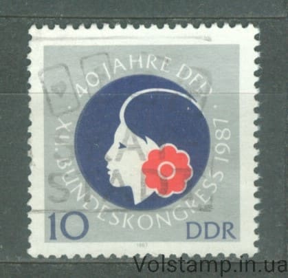 1987 ГДР Марка (40 лет Демократической федерации женщин Германии) Гашеная №3079