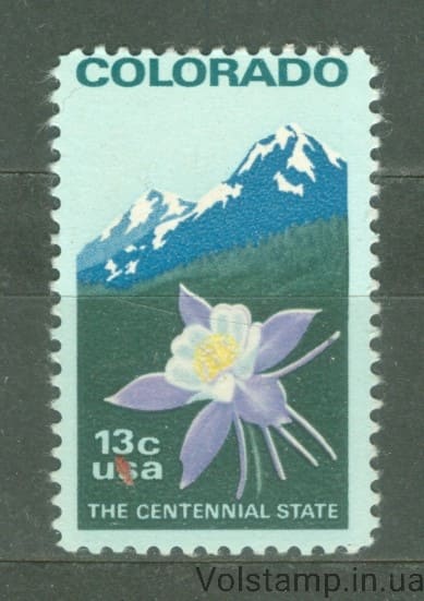 1877 США Марка (Колорадо – Колумбайн и Скалистые горы) MNH №1299