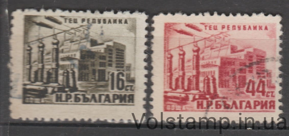 1952 Болгария Серия марок (Электростанция) Гашеные №821-822