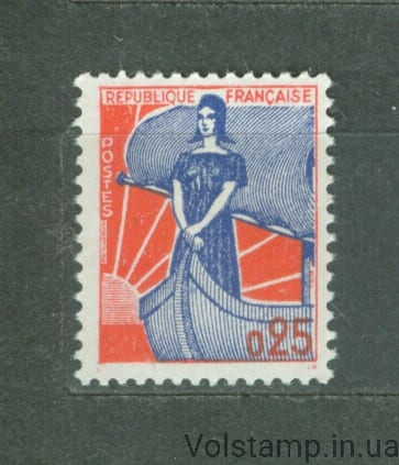 1960 Франция Марка (Марианна в лодке) MNH №1278