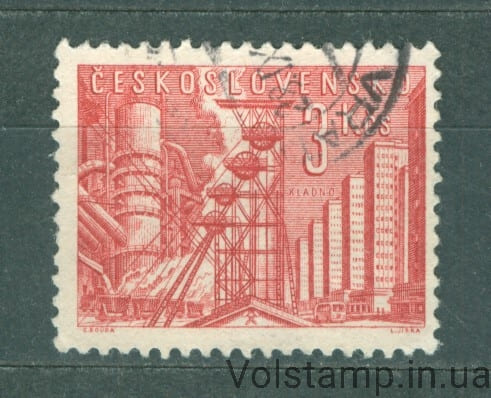 Чехословакия Марка (400 лет городу Кладно.) Гашеная №1268 1961 Чехословакия Марка (400 лет городу Кладно.) Гашеная №1268