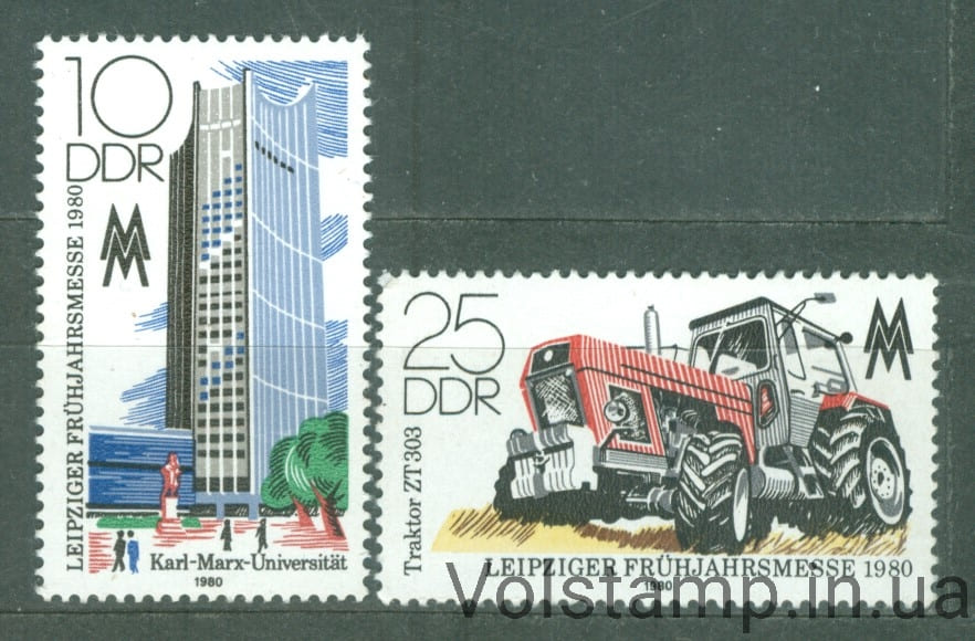 1980 GDR Series of stamps (Karl Marx University, Leipzig) MNH №2498-2499