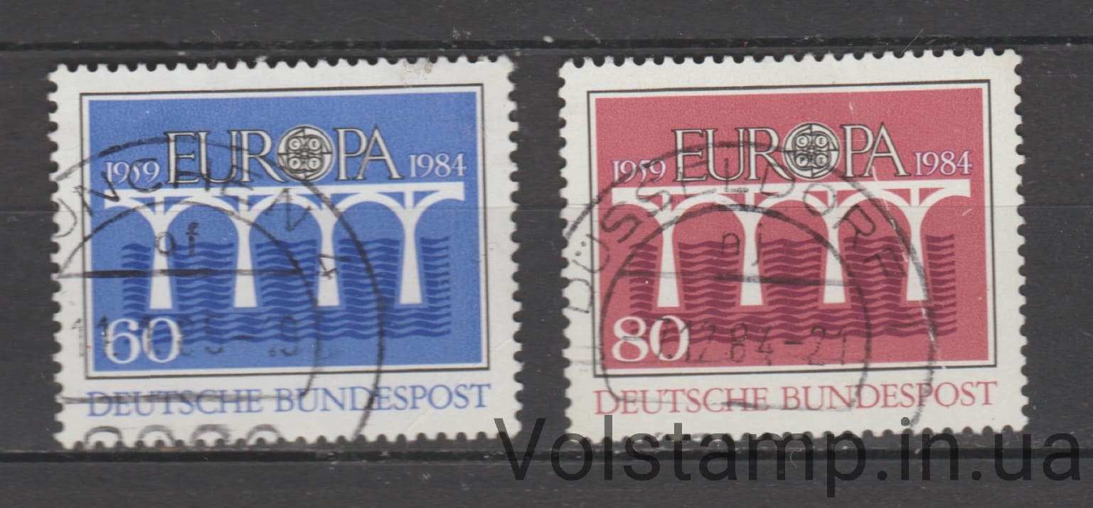1984 Германия, Федеративная Республика Серия марок (Европа (CEPT) 1984 - Мост) Гашеные №1210-1211 