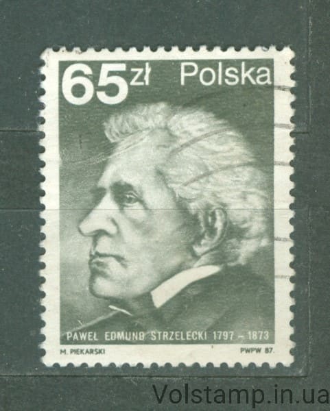 1987 Польша Марка (Павел Эдмунт Стшелецкий (1797-1873)) Гашеная №3090