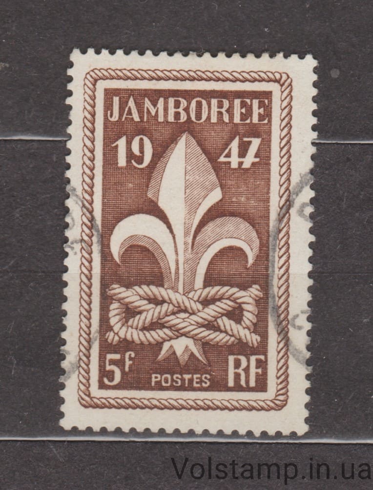 Франция Марка (Джамбори бойскаутов) Гашеная №786 1947 Франция Марка (Джамбори бойскаутов) Гашеная №786