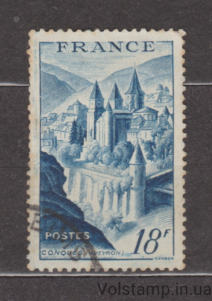 1948 Франция Марка (Аббатство Конк - Аверон) Гашеная №824