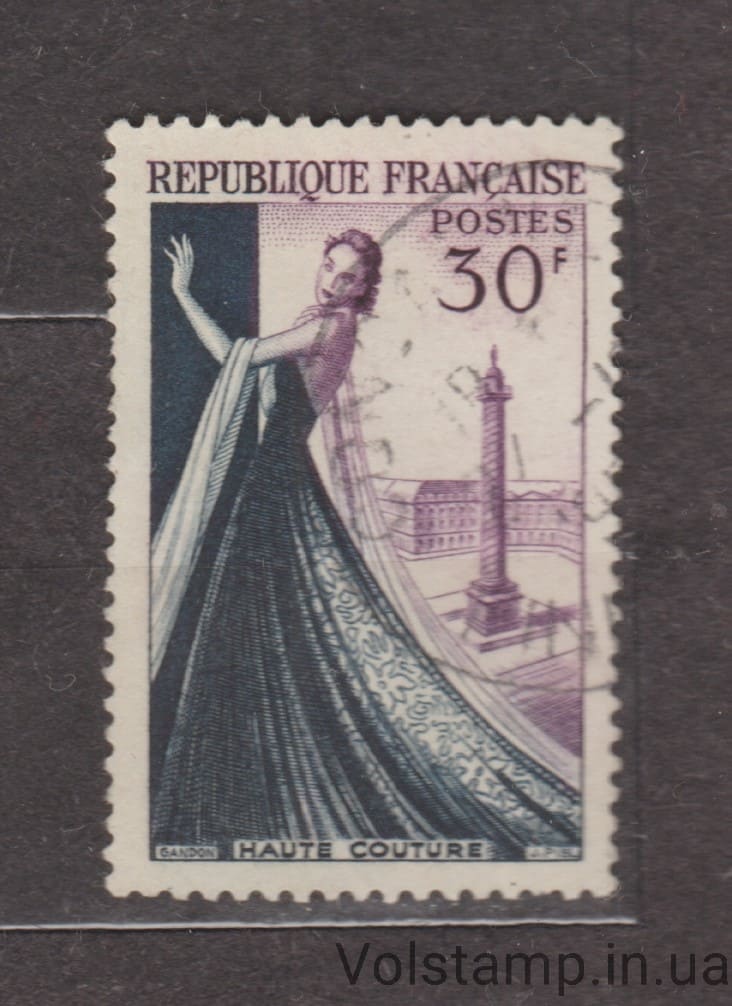 1953 Франция Марка (Высокая мода (дань уважения Кристиану Диору)) Гашеная №959