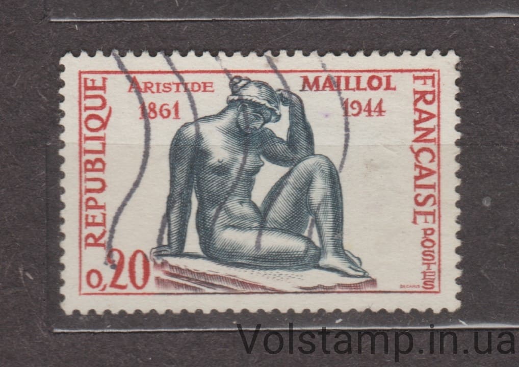 1961 Франция Марка (Аристид Майоль (1861-1944)) Гашеная №1334