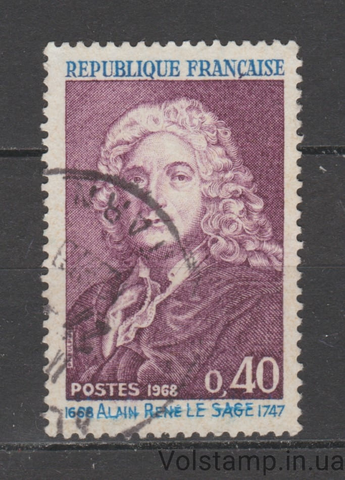 1968 Франция Марка (Известные авторы) Гашеная №1623