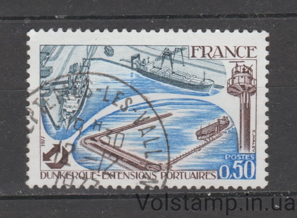 1977 Франция Марка (Дюнкерк — порт расширений) Гашеная №2013