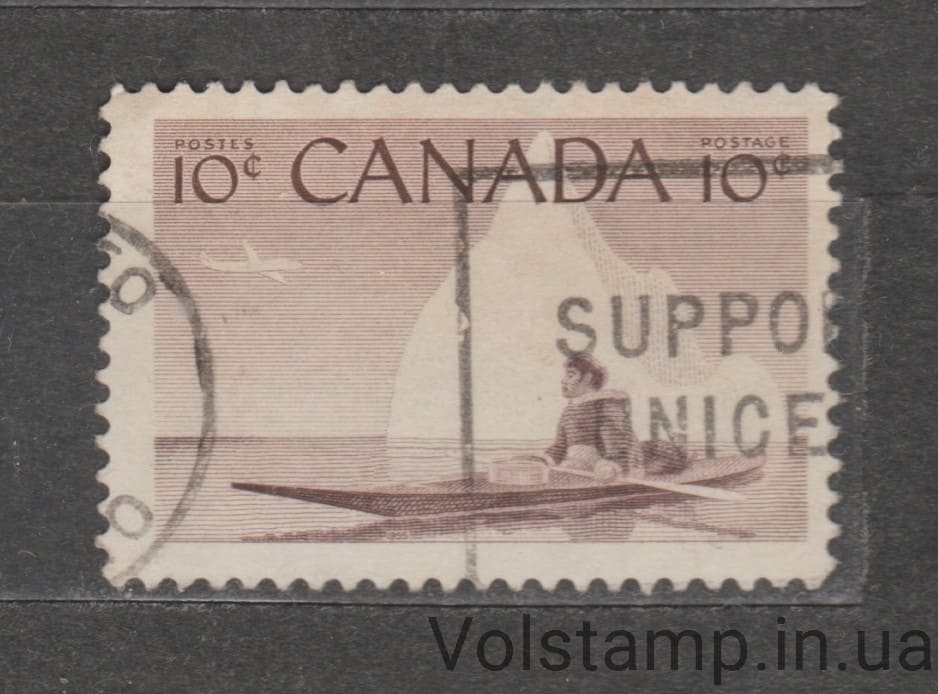 1955 Канада Марка (Канадский народ, дикая природа и промышленность) Гашеная №302