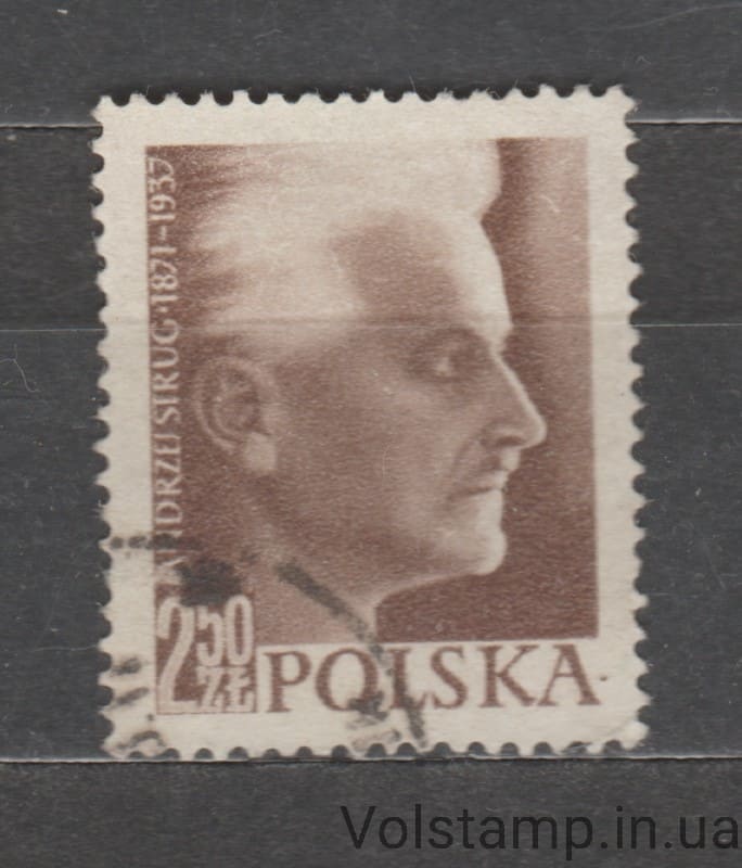 Польша Марка (Анджей Струг) Гашеная №1042 1957 Польша Марка (Анджей Струг) Гашеная №1042