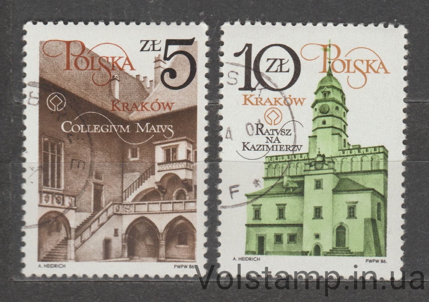 1986 Poland Series of stamps (Restoration of monuments in Krakow) Used №3016-3017