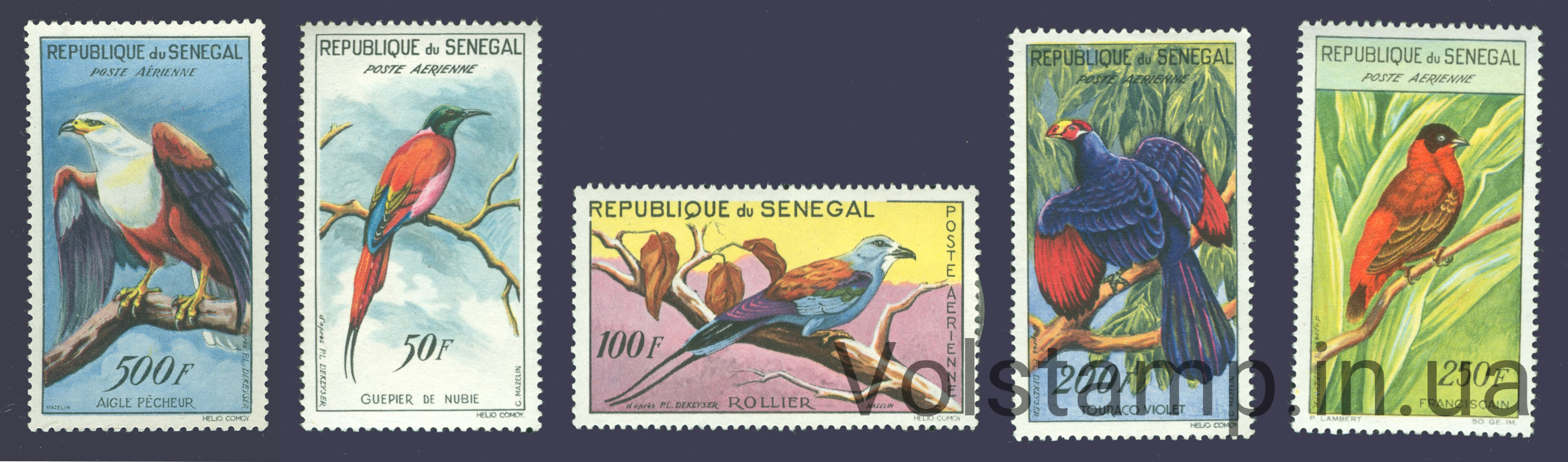 1960 Сенегал Серія (Птахи, фауна) MNH №239-243