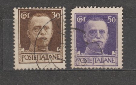 1944 Італія Серія марок (Імператорська серія) Гашені №672-673