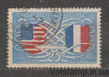 1949 Франция Марка (Французско-американская дружба) Гашеная №845