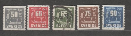 1954 Sweden Series of stamps (Cave drawings) Used №396-400