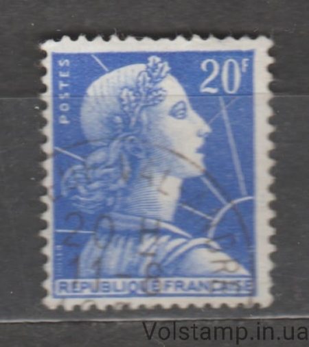 1957 Франция Марка (Свобода) Гашеная №1143