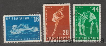 1958 Болгария Серия марок (Студенческие игры) Гашеные №1076-1078