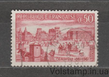1961 Франция Марка (Столетие Довиля) Гашеная №1348