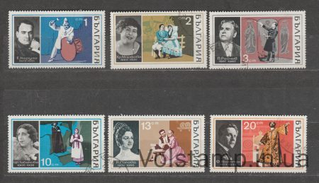 1970 Болгария Серия марок (Оперные певцы) Гашеные №2037-2042