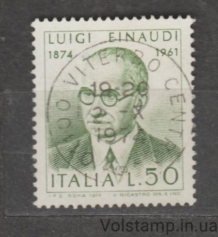 1974 Италия Марка (Луиджи Эйнауди) Гашеная №1437