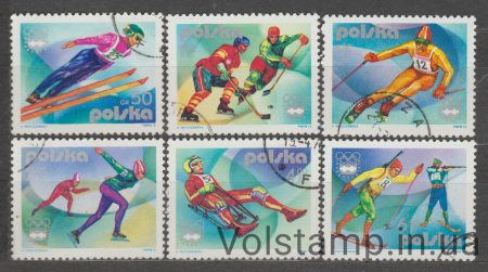 1976 Польша Серия марок (Зимние Олимпийские игры – Инсбрук) Гашеные №2421-2426