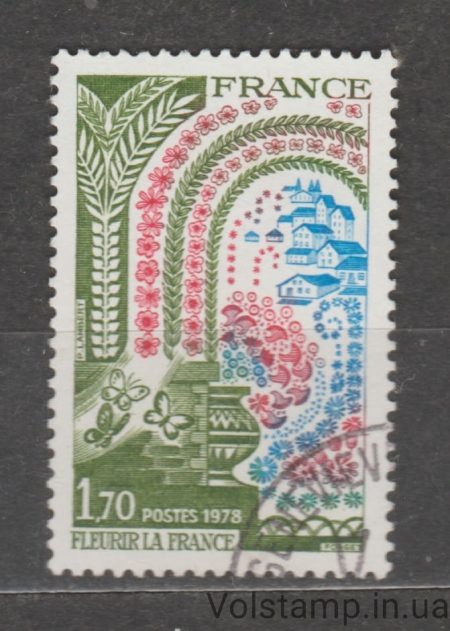 1978 Франция Марка (Кампания «Цветущая Франция») Гашеная №2095