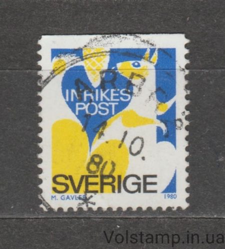 1980 Швеція Марка (Білка) Гашена №1105