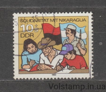1983 ГДР Марка (Солидарность с Никарагуа) Гашеная №2834